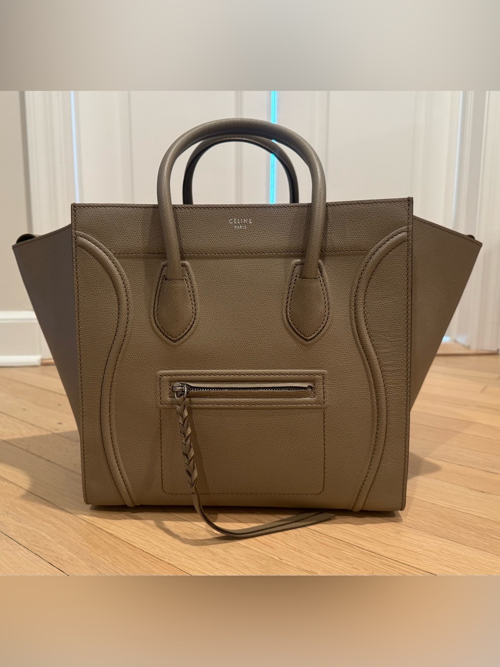 Celine Taupe Medium Phantom Tote
